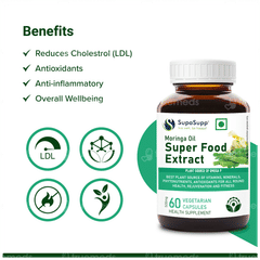 Sri Sri Tattva Supasupp Moringa Oil Super Food Extract Vegetarian Capsule 60