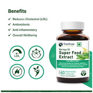 Sri Sri Tattva Supasupp Moringa Oil Super Food Extract Vegetarian Capsule 60