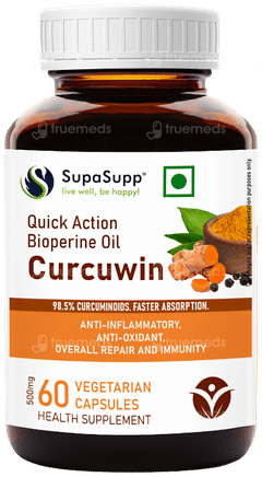 Sri Sri Tattva Supasupp Quick Action Bioperine Oil Curcuwin Capsule 60