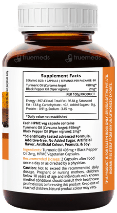 Sri Sri Tattva Supasupp Quick Action Bioperine Oil Curcuwin Capsule 60