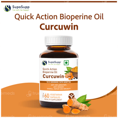 Sri Sri Tattva Supasupp Quick Action Bioperine Oil Curcuwin Capsule 60