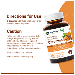 Sri Sri Tattva Supasupp Quick Action Bioperine Oil Curcuwin Capsule 60