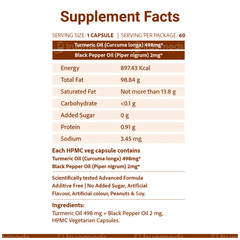 Sri Sri Tattva Supasupp Quick Action Bioperine Oil Curcuwin Capsule 60