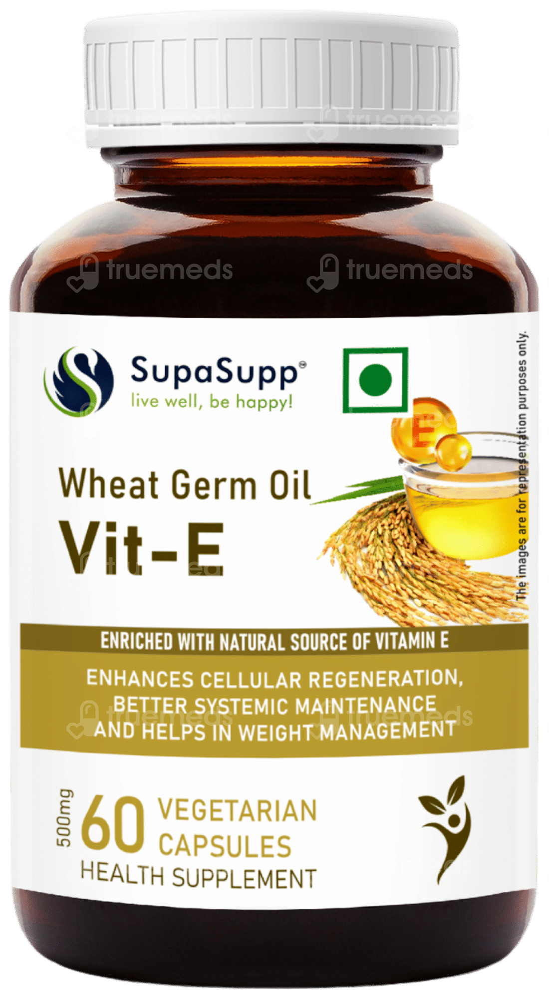 Sri Sri Tattva Supasupp Wheat Germ Oil Vit E Capsule 60 - Uses, Side ...