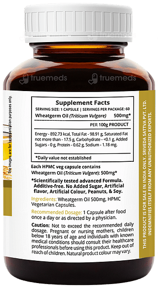 Sri Sri Tattva Supasupp Wheat Germ Oil Vit E Vegetarian Capsule 60