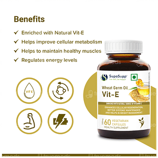 Sri Sri Tattva Supasupp Wheat Germ Oil Vit E Vegetarian Capsule 60
