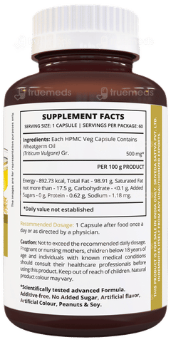 Sri Sri Tattva Supasupp Wheat Germ Oil Vit E Vegetarian Capsule 60
