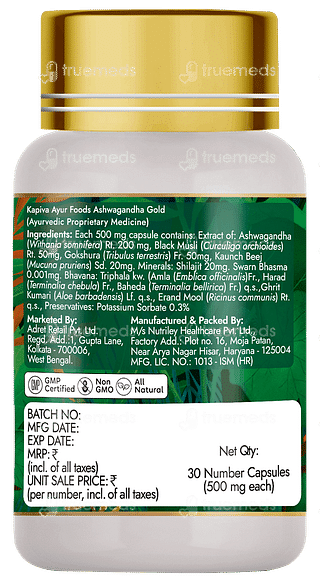 Kapiva Ayur Foods Ashwagandha Gold Capsule 30