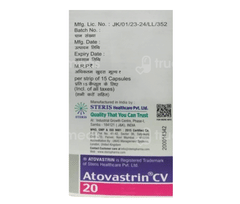 Atovastrin Cv 20 Capsule 15 Atovastrin Cv 20 Capsule 15