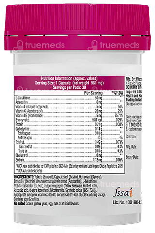 Swisse Beauty Glutathione+ With Astaxanthin Vitamin C And E Nicotinamide Capsule 30