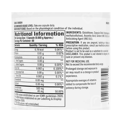 Gnc Glutathione 500mg Vegeterian Capsule 60