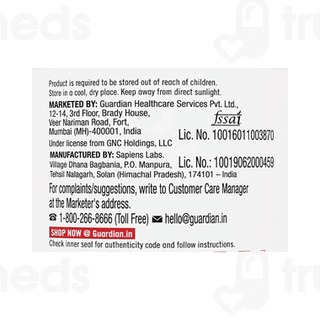 Gnc Glutathione 500mg Vegeterian Capsule 60 - Uses, Side Effects, Dosage,  Price