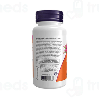 Now Vitamin D3 And K2 Capsules 120