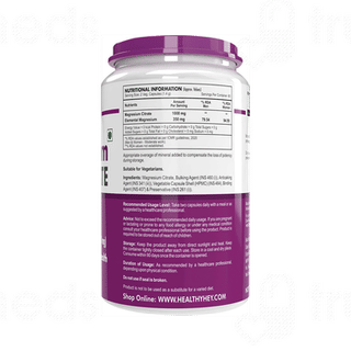 Healthy Hey Nutrition Magnesium Citrate 1000mg Capsule 120