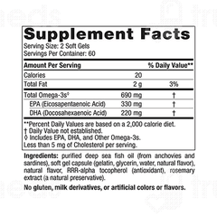 Nordic Naturals Omega 3 690mg Lemon Capsule 120