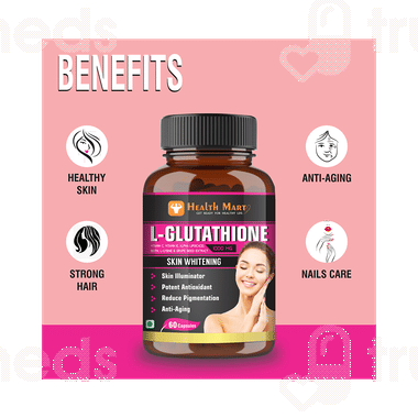 Health Mart L Glutathione 1000mg Capsule 60 - Uses, Side Effects, Dosage, Price | Truemeds Health Mart L Glutathione 1000mg Capsule 60 - Uses, Side Effects, Dosage, Price | Truemeds