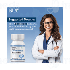 Inlife Probiotic Lactobacillus Acidophilus Vegetarian Capsule 60