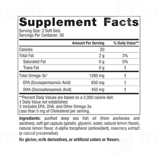 Nordic Naturals Ultimate Omega Lemon Capsule 60