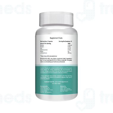 Healthy Nutrition L Glutathione Capsule 90 - Uses, Side Effects, Dosage,  Price | Truemeds