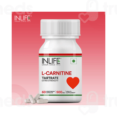 Inlife L Carnitine L Tartrate 500Mg Vegetarian Capsule 60