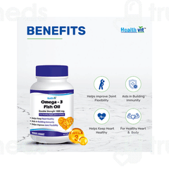 Healthvit Omega 3 Fish Oil Double Strength 1000mg Capsule 60