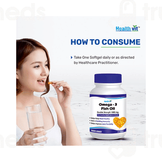 Healthvit Omega 3 Fish Oil Double Strength 1000mg Capsule 60