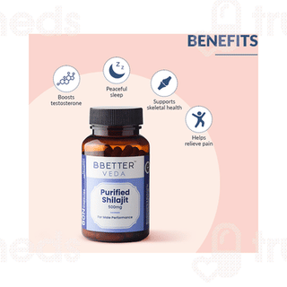 Bbetter Veda Purified Shilajit 500mg Vegetarian Capsule 60
