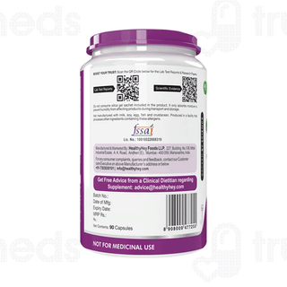 Healthy Hey Nutrition Curcumin + Bioperine Vegetable Capsule 90