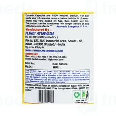 Planet Ayurveda Curcumin Vege Capsule 60 Planet Ayurveda Curcumin Vege Capsule 60