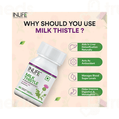 Inlife Milk Thistle 600mg Vegetarian Capsule 60