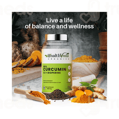 Health Veda Organics 95% Curcumin C3 + Bioperine Capsule 60