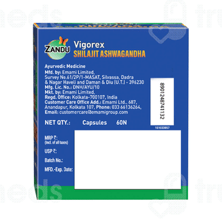 Zandu Vigorex Shilajit Ashwagandha Capsule 60