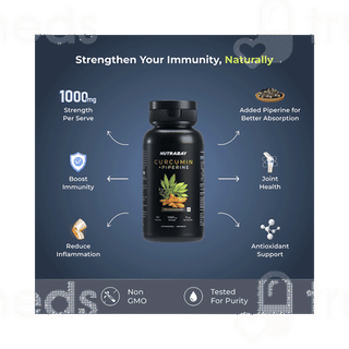 Nutrabay Wellness Curcumin + Piperine Capsule 60