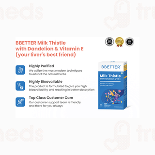 Bbetter Milk Thistle With Dandelion & Vitamin E Capsule 60