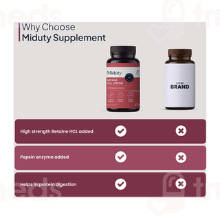 Miduty Betain Hcl +Pepsin Capsule 60