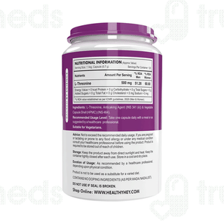 Healthy Hey Nutrition L Theanine  Vegetable Capsule 120