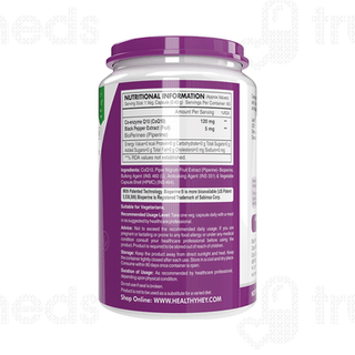 Healthy Hey Nutrition Coq 10 + Bioperine 125mg Vegetable Capsule 60