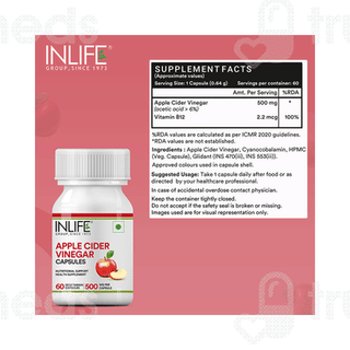 Inlife Apple Cider Vinegar Vegetarian Capsule 60