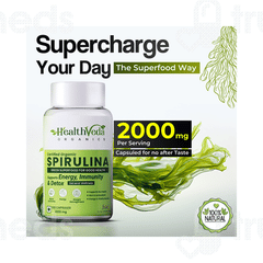 Health Veda Organics Spirulina 2000mg Capsule 120