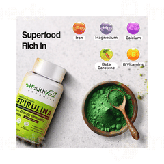 Health Veda Organics Spirulina 2000mg Capsule 120