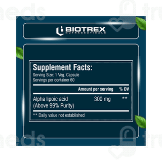 Biotrex Alpha Lipoic Acid 300mg Capsule 60