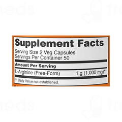 Now L Arginine 500mg Capsule 100