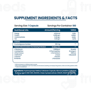 Himalayan Organics Probiotics 35 Billion Cfu Prebiotics Capsule 100