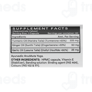 Inlife Turmeric Oil Ginger Oil Garlic Oil Vegan Capsule 60