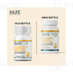 Inlife Turmeric Oil Ginger Oil Garlic Oil Vegan Capsule 60