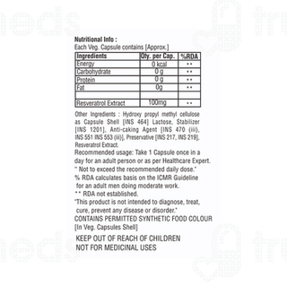 Nutrigrow Resveratrol Veg Capsule 60