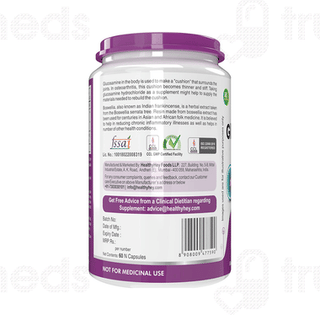 Healthy Hey Nutrition Glucosamine Hcl + Boswellia Vegetable Capsule 60