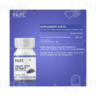 Inlife Grape Seed Extract Vegetarian Capsule 60