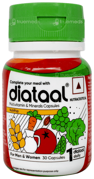 Diataal Nutripop Multivitamin Hair & Skin Energy & Immunity For Fitness & Wellness 30 Capsules