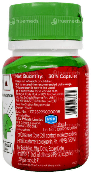 Diataal Nutripop Multivitamin Hair & Skin Energy & Immunity For Fitness & Wellness 30 Capsules